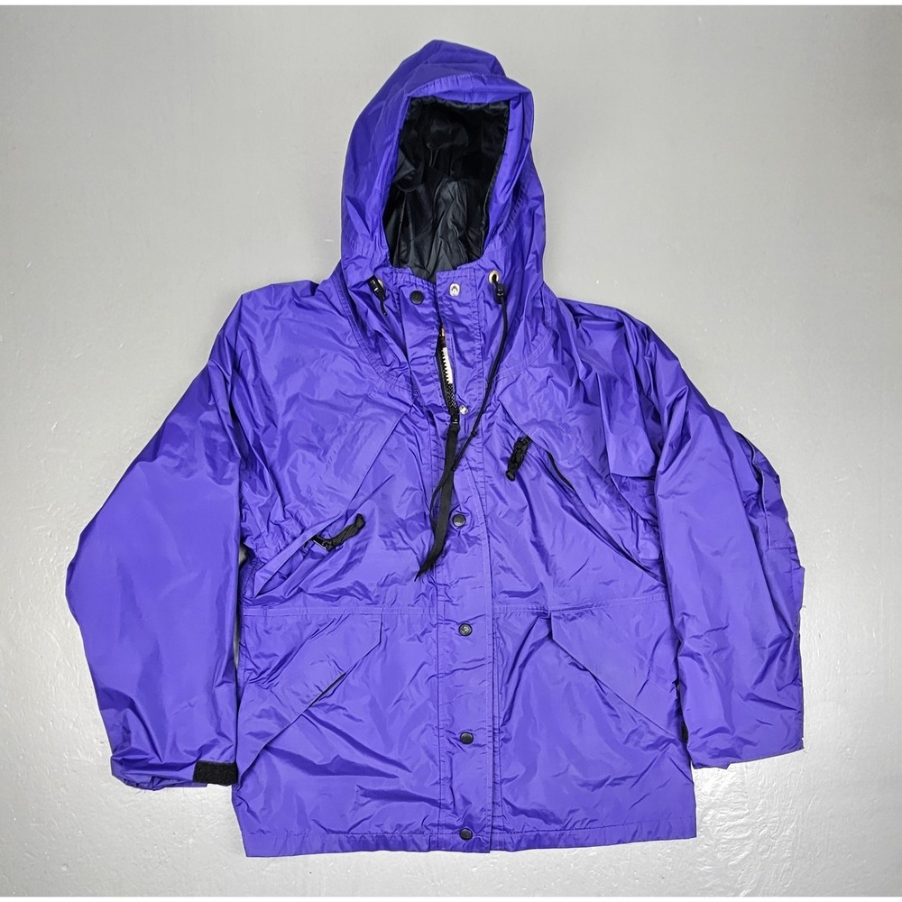 Vintage REI Jacket Womens 10 Purple Gore-Tex Hooded‎ Waterproof 90s Outdoor